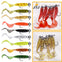 JYJ Soft Plastic Grub with Jig Hook 5pcs/bag